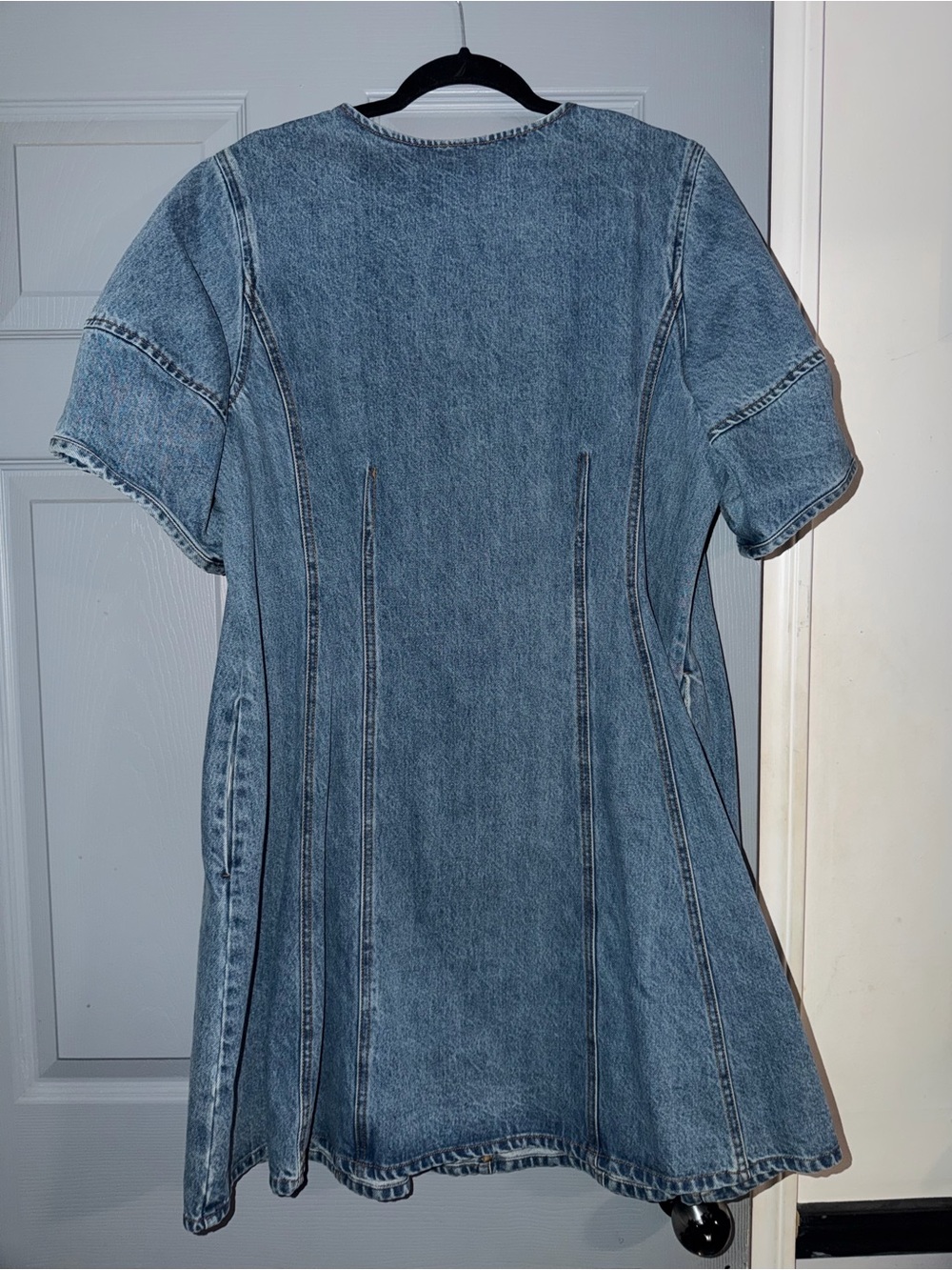 Future Collective Blue Denim Short-Sleeve Dress - Picture 3 of 3